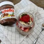 Chia Banana Strawberry Breakfast Jar with Nutella