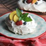 fruit topped pavlova