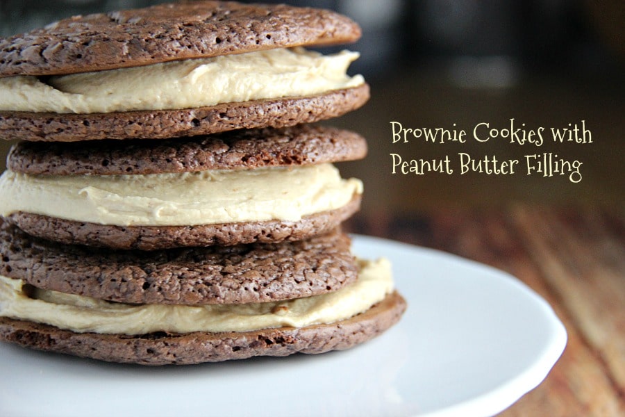 Brownie Cookie with Peanut Butter Filling