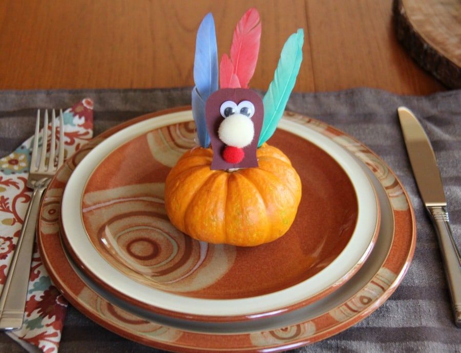 Mini Pumpkin Turkey Craft 