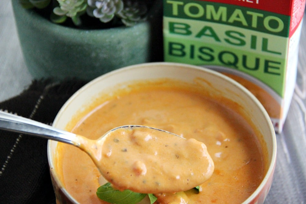 Campbell's Tomato Basil Bisque Soup - Gourmet soup at home