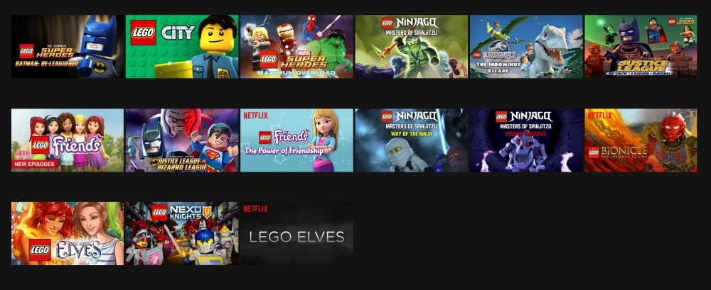 Lego Videos on Netflix