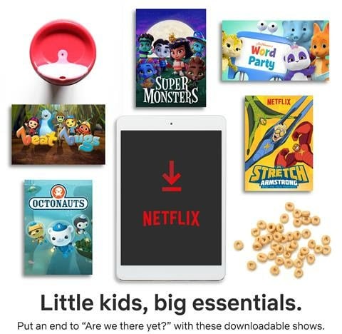 Little Kids Travel with Netflix Downloads