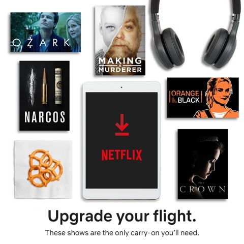 Upgrade your Flight with Netflix Downloads 