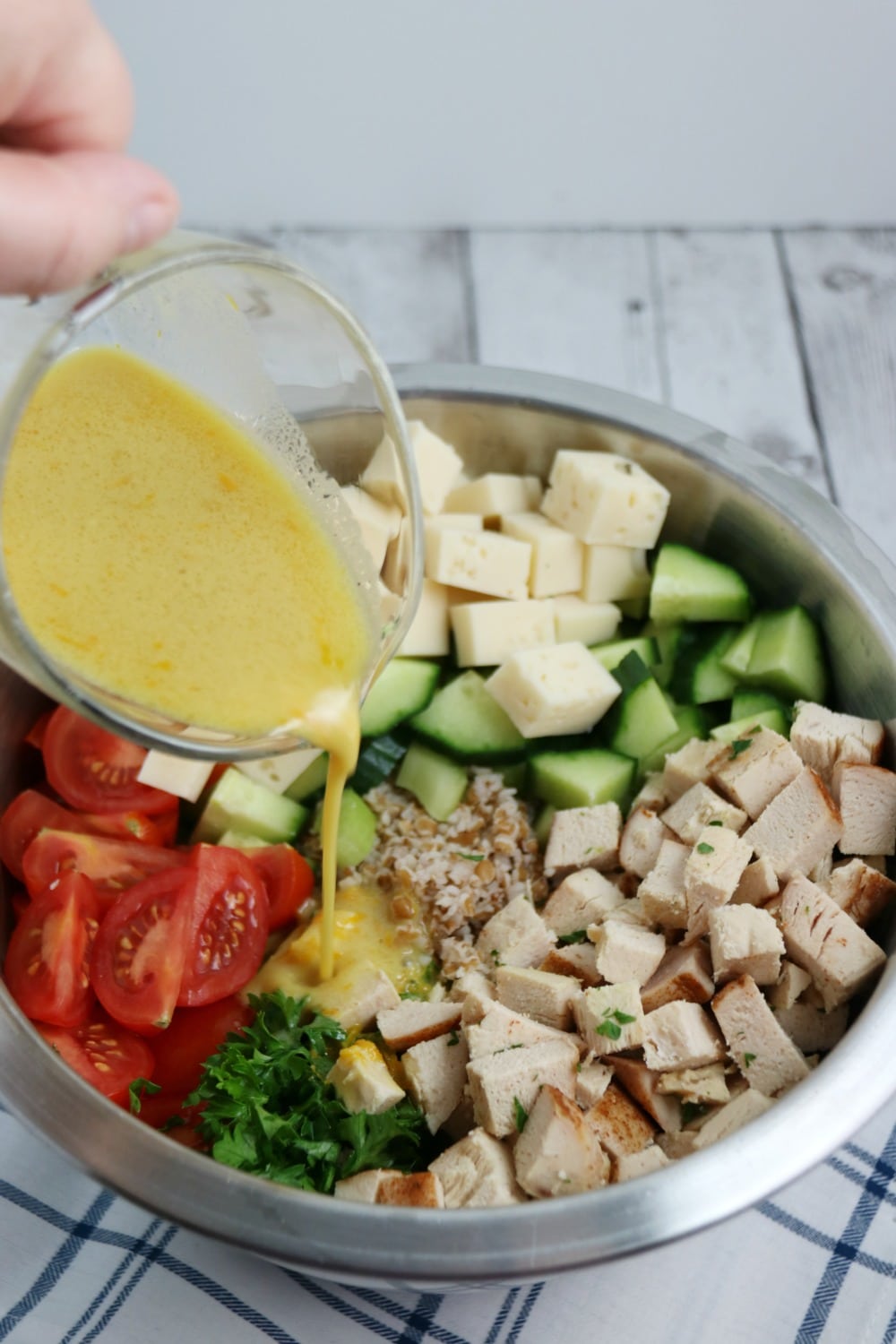 Chicken Swiss and Vegetable Bulgur Salad