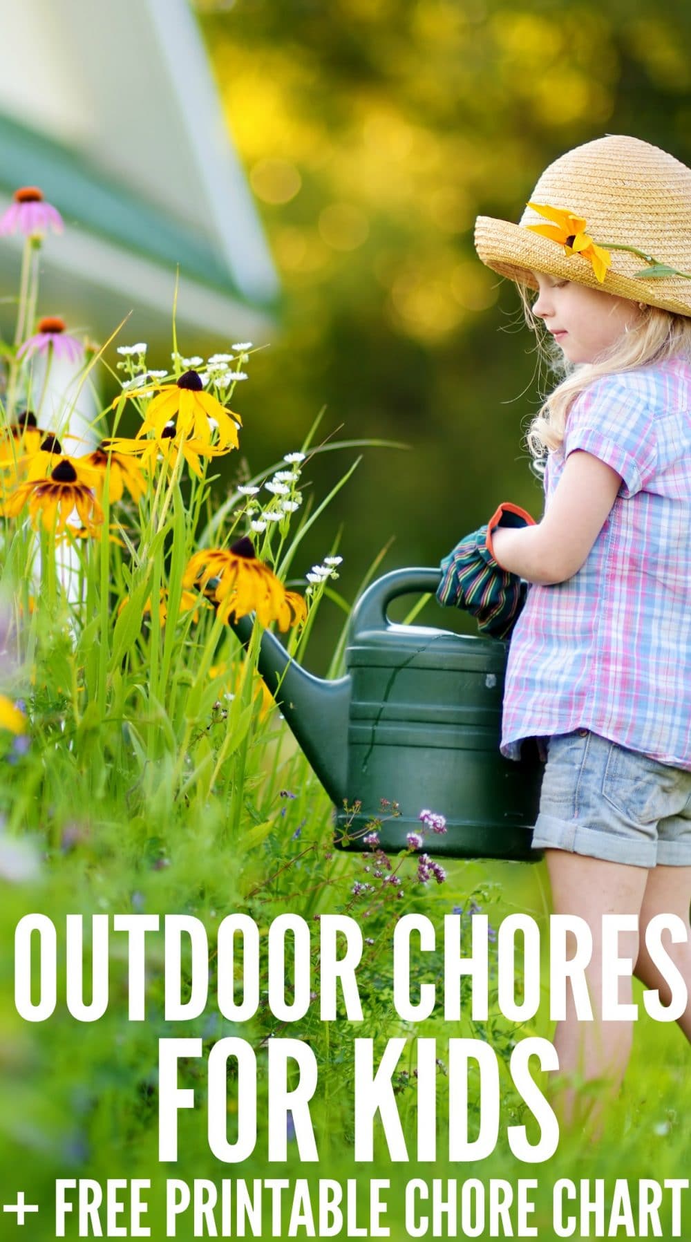 Outdoor Chores for Kids plus chart