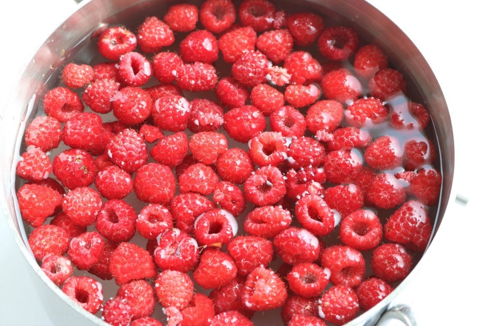 Raspberry Iced Tea - Raspberries