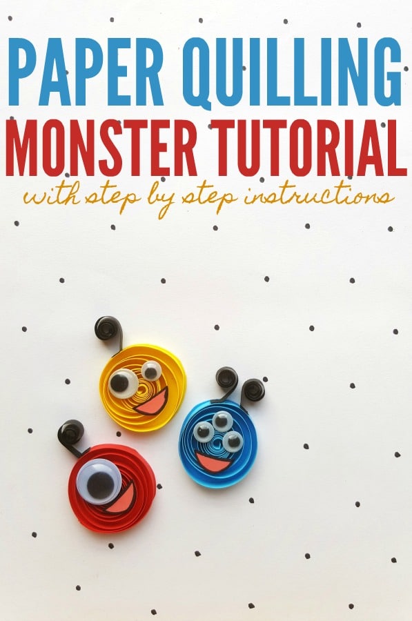 Paper Quilling Monster Paper Craft Tutorial