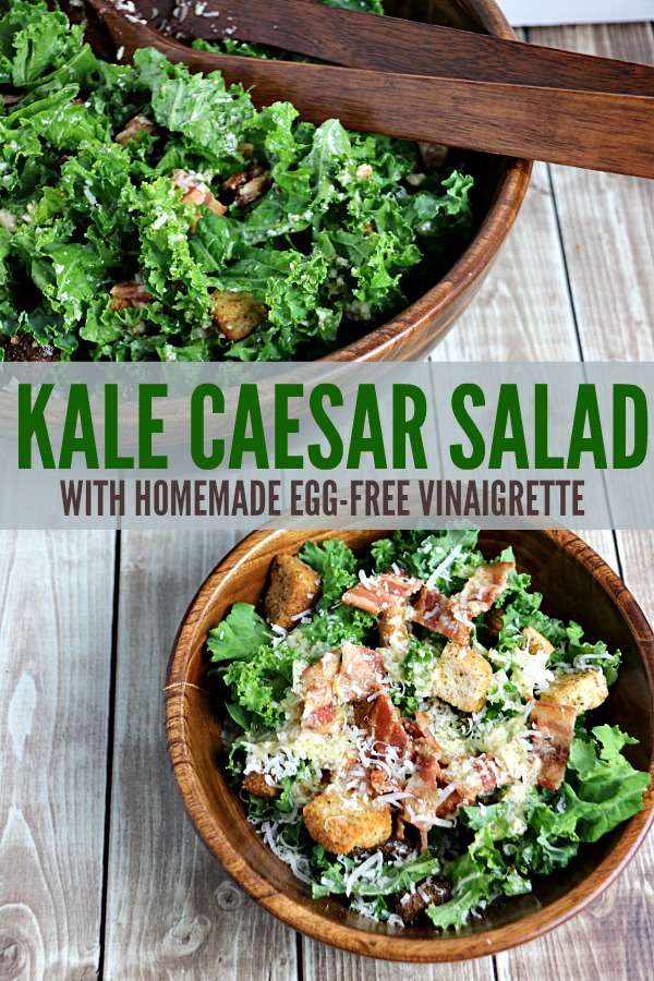 Kale Caesar Salad with Egg-Free Vinaigrette