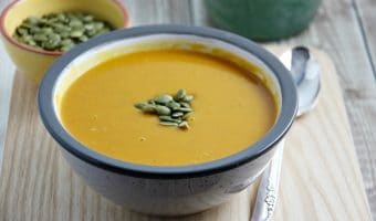 Instant Pot Butternut Squash Soup with Apples and Sweet Potato (vegan)