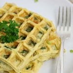 Waffle Maker Spinach Omelette