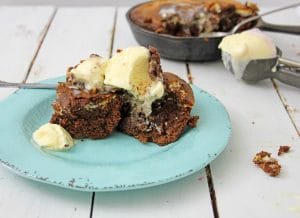 Skillet Brownie Cheesecake Recipe