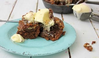 Skillet Brownie Cheesecake Recipe