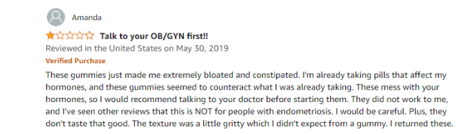 Flo Vitamins Negative Review