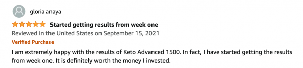 Keto Advanced 1500 positive review