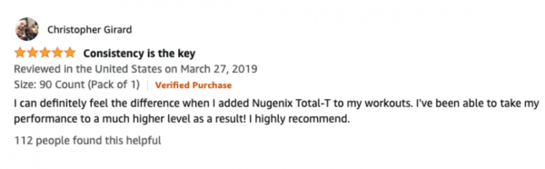 Nugenix Total-T Positive Review