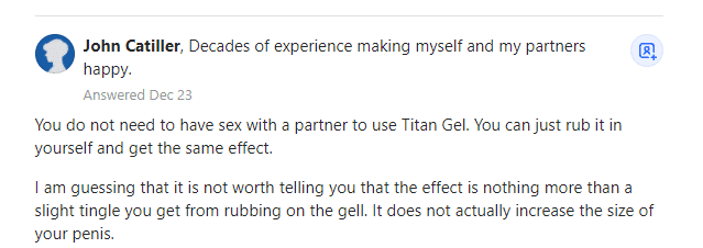 John Catiller Titan Gel Review