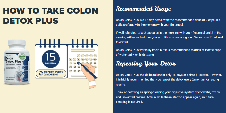 How long does it take for Colon Detox to work?